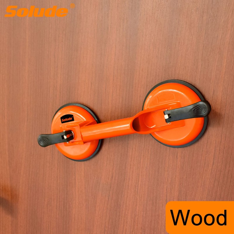 SOLUDE 2 Pack Glass Suction Cups,Aluminium Heavy Duty Vacuum Handle