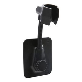 Shower Head Holder Strong Adhesive 360 Degree Rotatable Adjustable Handheld Shower Wand Holder Wall Mount Bracket for Bathroom (Black)
