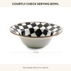 MACKENZIE-CHILDS Enamel Serving Bowl, Enamel Serveware Bowl, 12 Inches, Black-and-White