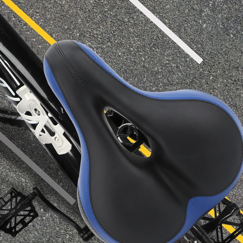 Bike Saddle Microfiber Leather HollowCarved Shock Absorber Mountain Bike Saddle