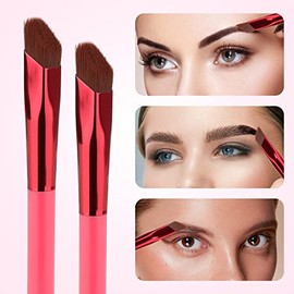 Bluemega 2 piezas Ángulo de Cepillo Multifuncional para Cejas | Pincel de Maquillaje Perfecto para Rellenar Cejas, Dar Forma al delineador de Ojos y aplicar rímel para Uso Diario en