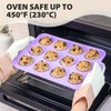 Vnray 2 Pack Silicone Muffin Pan 12 and 24 Cup