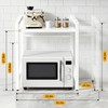 Kaixin Rabbit Extensible Microwave Oven Stand, Adjustable Metal Storage Shelf,