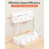 DEPOW Power Strips with Surge Protection, 1 FT to 4