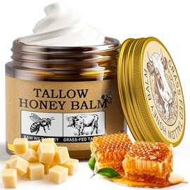 MINIBIRD Sarga de ternera para la piel, sémola facial natural y bálsamo de miel con crema hidratante de miel cruda para cara, cuerpo y manos, adecuado para toda la piel, 1.76 onzas, dorado | Raw Honey Moisturizer, For Face, Body & Hands, Suitable for All Skin, 1.76oz