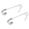 Happiness Boutique Women's Earrings Safety Pin in Silver Colour Small