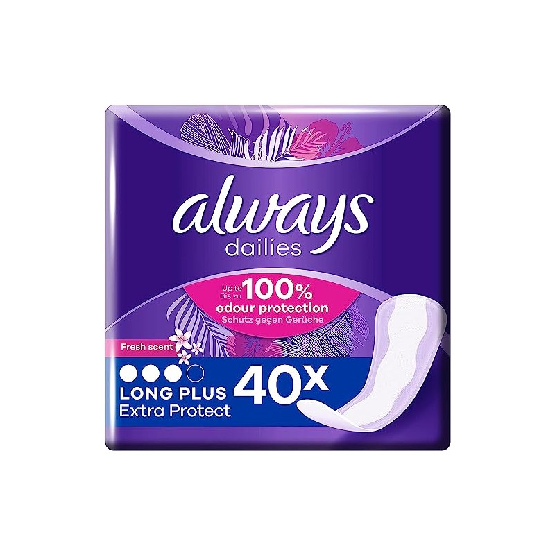 always Pantiliners Extra Protect Long Plus Fresh BigPack 40