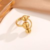 Layered Ball Statement Wrap Ring for Women Simple Chunky 14k