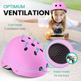 99FLIPS Kids Helmet - Kids Bike Helmet Toddler Helmet Age 2-5 - Bike Helmet Kids 8-14 - Girls Bike Helmet Girls Helmet - Size XS PINK - Bmx Helmet Scooter Helmet Toddler Bike Helmet