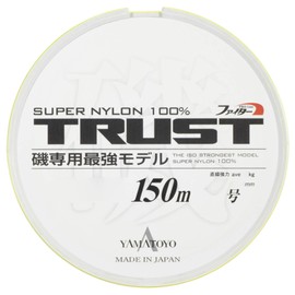 YAMATOYO, Nylon Line, Trust Rock, 329.1 ft (150 m), No. 8, 39.1 lbs (17.8 kg), Yellow