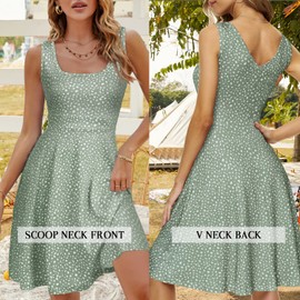 FENSACE Summer Dresses for Women 2024 Vacation Sundress Casual Beach Floral Tank Dress(Floral-33,Medium)