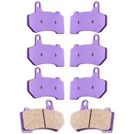 OCPTY Carbon Fiber Brake Pads Front and Rear FA409 Fits for Electra Glide 2008-2013 4 pairs brake pads