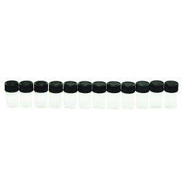 SE 1-1/2" x 9/16" Leak-Proof Glass Vial Set (12 PC.) - GB2-12
