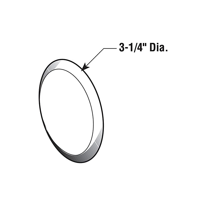 Priem-Line U 9185-1 3-1/4 in., Rigid Vinyl, Ivory, Self Adhesive