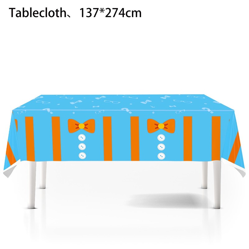 Party Decorations Set with Plates, Table Cloth, Napkins, Cartoon Theme