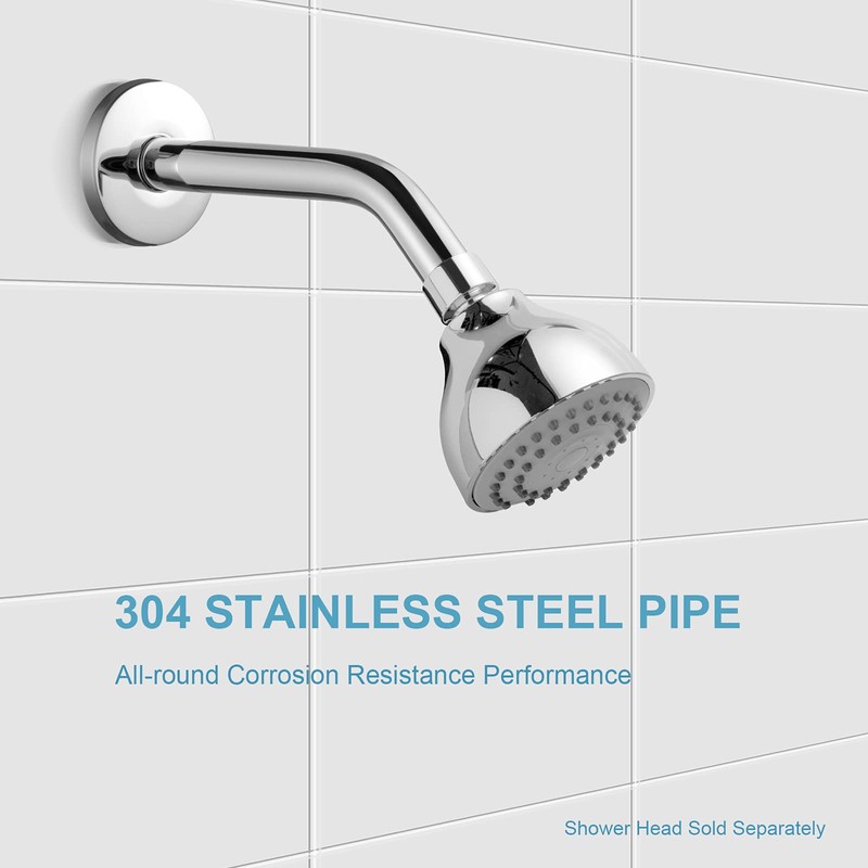 OFFO Shower Arm with Flange, 6 Inches Wall Mount Replacement