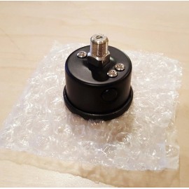 Marshall Gauge 0-60 PSI Fuel Oil Gas Pressure White Black Casing 1.5" Liquid