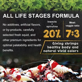 Bubble Magus Shrimp Food, All Natrual Ingredients, High Protein, Rich in Vitamins for Crystal, Caridina and Small Tropical Shrimp (5 Ounce)