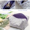Kryzalite Floral Pattern Quilted Large Capacity Soft Cotton Cosmetic Bag