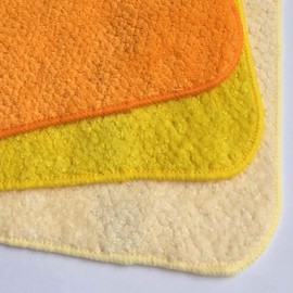 Imabari Towel, 100 Colors, Mini Handkerchief, Set of 3, Hyakka Ran, M Color (Orange A)
