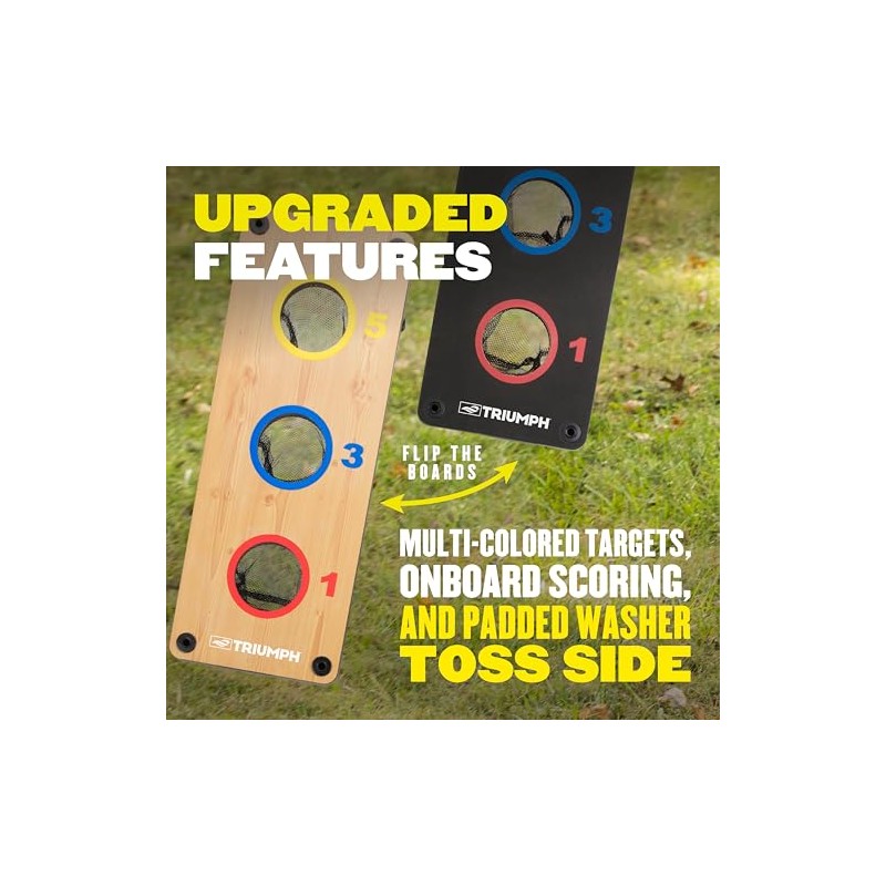 Triumph Sports 2-in-1 3 Hole Bags and Washer Toss Combo