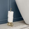 WallCharmers Gold Paper Towel Holder, Metal Toilet or Kitchen Paper