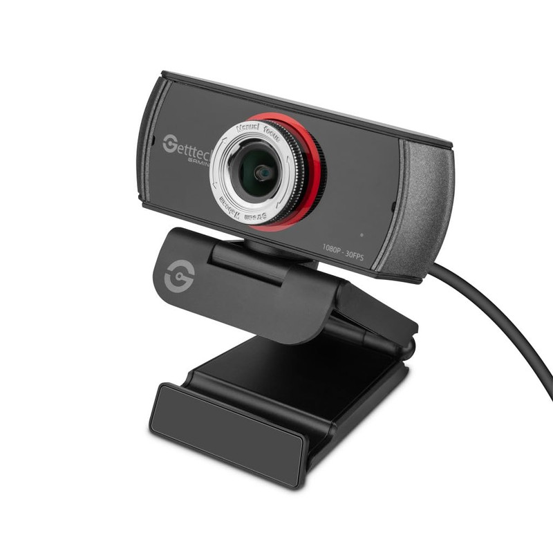 GETTTECH Camara Web para Streaming FHD 1080p 30FPS, Cancelación de