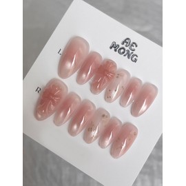 [Summer Nail Daily Nail] Floral Cross Nail Tip - Coffin Egg / [여름네일데일리네일] 플로럴 크로스 네일팁 - 코핀에그