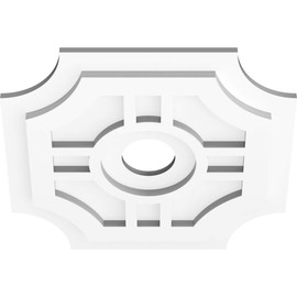 Ekena Millwork CMP16HS-03000 Haus Architectural Grade PVC Contemporary Urethane Ceiling Medallions 16"OD x 3"ID x 5 1/4"C x 1"P