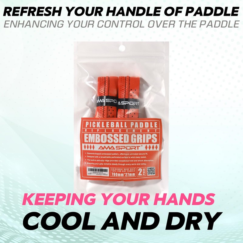 AMA SPORT Pickleball Paddle Grip Tape 2 Pack Pickleball Overgrip