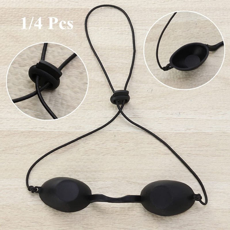 FOMIYES Light Goggles 4pcs Safety Tanning Goggles Flexible Eye Patch