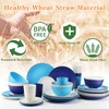 SINOGE 40 PCS Wheat Straw Dinnerware Sets | Service for