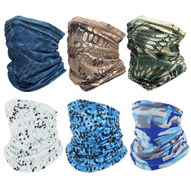 Neck Gaiter Face Cover Scarf Multifunctional Headwear Elastic Tube Scarf Breathable UPF 50+ UV Resistance Bandana