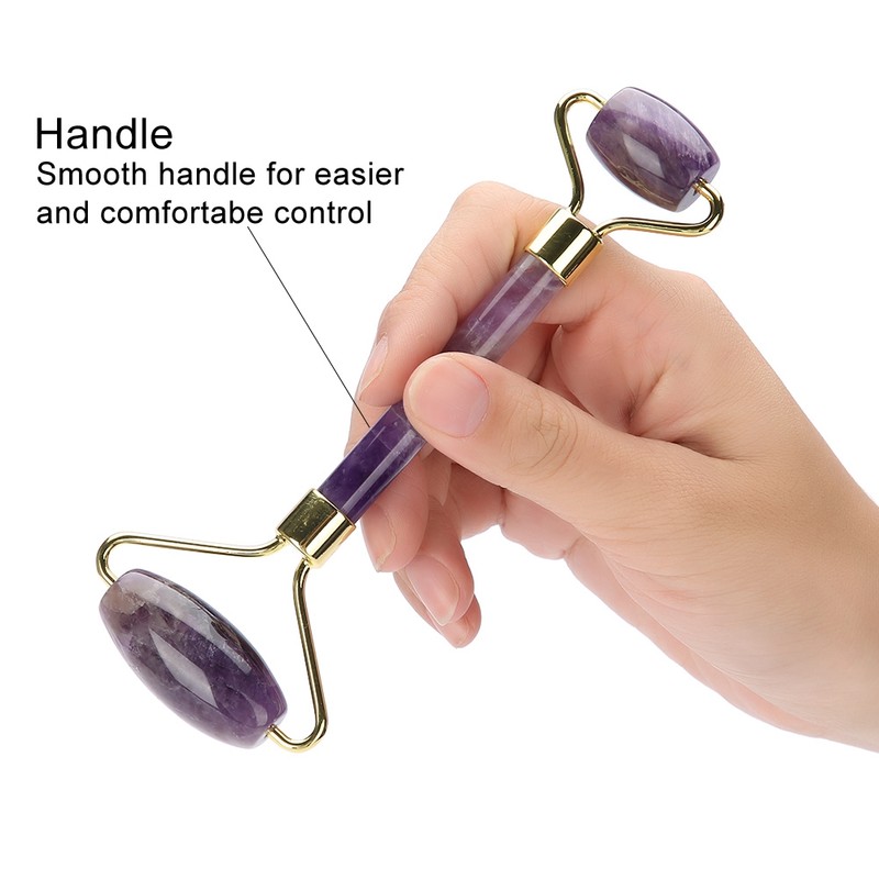 Natural Jade Roller Massage Amethyst Facial Massage Anti Wrinkle Anti