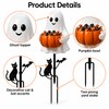 Halloween Ghost Pumpkin Stake Light for Yard – 2D Outdoor