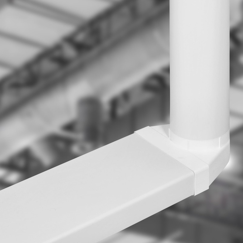 KOTARBAU® Flat Duct Deflection Piece 90° for Ventilation Duct Round-Square