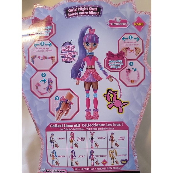 Twisty Girlz Series 2 GlitterPony Transforming Doll to Bracelet with