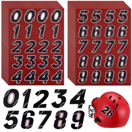 Feifeiya 160 PCS Sports Helmet Numbers Sticker Self Adhesive Sports Number Football Helmet Stickers Hockey Decals Accessories for Baseball Batting Hockey Football Lacrosse (Blue)