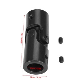Universal Joint, 20 mm Universal Joint, Universal Joint Shaft Connector, Shaft Coupling, Motor Connector, DIY Steering Universal Joint 20 x 32 x 85 mm