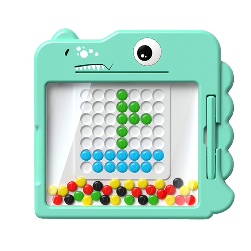 Magnetic Doodle Board Dinosaur Shape Dust Free Dot Art Preschool