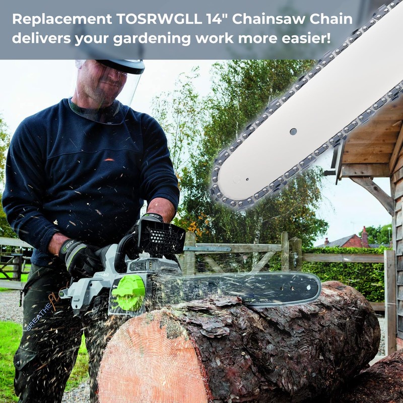 14" Chainsaw Chain Replacement for EGO Chain Saw CS1400,CS1401,CS1403,AC1400 Chainsaw