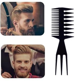 3 in 1 Texture Comb | Wide Tooth Comb | Mens Hair Combs | Professional Comb Men | Styling Comb | Oil Head Comb | Wide Tooth Comb | Hairstyle Comb | Side Parting Comb| Hairdressing Styling Tool