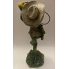6” Tall Green Cowboy Frog Resin Figurine￼vintage collectable Statue