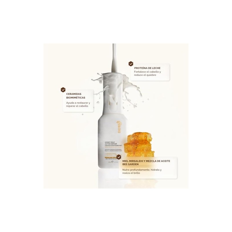 Gisou Honey Milk Active Repair Leave-In Conditioner Mist, Control del