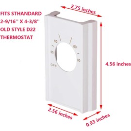 White Dual-Pole Line Voltage Thermostat Housing Designed for Vintage D22 Style,HVAC (1)