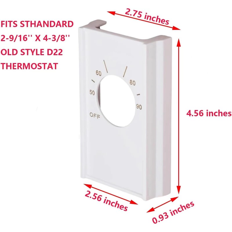 White Dual-Pole Line Voltage Thermostat Housing Designed for Vintage D22