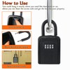 Protable Key Storage Security Lock,V-Resourcing® Door Knob Mounted Re-settable 4