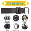 Full Grain Leather Double Prong Belt - 12-13 oz Heavy