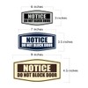 Fancy Notice Do Not Block Door Sign (Brushed Silver) -