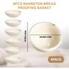 Petyoung 6Pcs 6 Inch Banneton Bread Proofing Basket Sets, Banneton